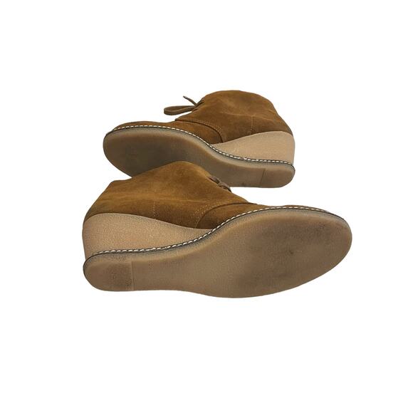 J. Crew MacAlister Women's Brown Suede Wedge Ankle Boot Size 8 - Picture 5 of 10